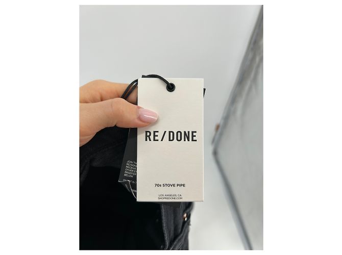 RE/DONE Jeans T.US 25 Cotone Nero - vista 3