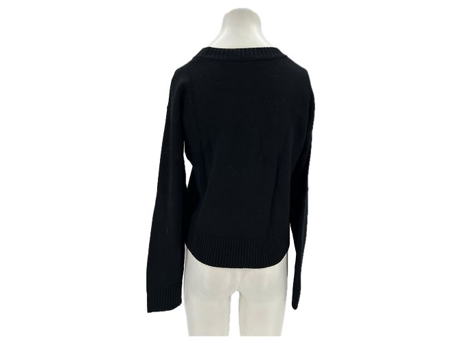 A.L.C Strickwaren T.International XS Wolle Schwarz - Ansicht 2