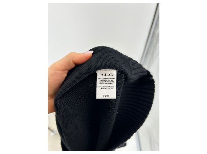 A.L.C Strickwaren T.International XS Wolle Schwarz - Ansicht 6