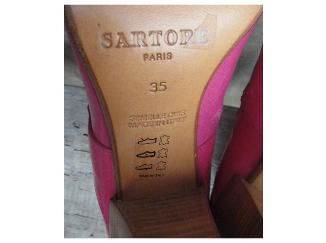 Botines Sartore de cuero Fucsia - vista 6