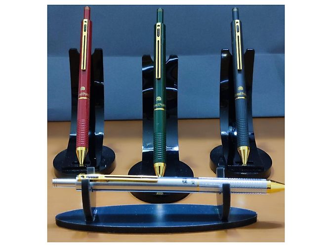 Autre Marque ■SET AUS 4 MULTIFUNKTIONSTIFTEN NIJI QUADRO POINT 4 IN 1■ Schwarz Silber Rot Grün - Ansicht 11