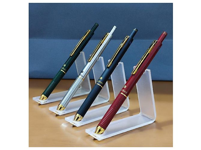 Autre Marque ■SET AUS 4 MULTIFUNKTIONSTIFTEN NIJI QUADRO POINT 4 IN 1■ Schwarz Silber Rot Grün - Ansicht 15