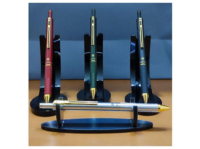 Autre Marque ■SET AUS 4 MULTIFUNKTIONSTIFTEN NIJI QUADRO POINT 4 IN 1■ Schwarz Silber Rot Grün - Ansicht 16