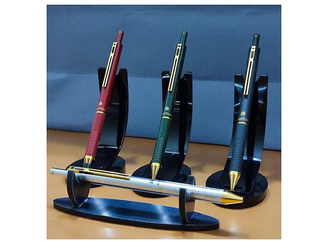 Autre Marque ■SET AUS 4 MULTIFUNKTIONSTIFTEN NIJI QUADRO POINT 4 IN 1■ Schwarz Silber Rot Grün - Ansicht 19