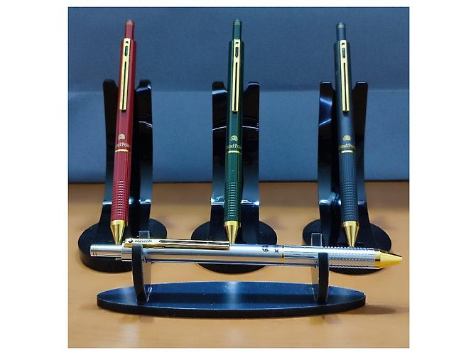 Autre Marque ■SET AUS 4 MULTIFUNKTIONSTIFTEN NIJI QUADRO POINT 4 IN 1■ Schwarz Silber Rot Grün - Ansicht 5