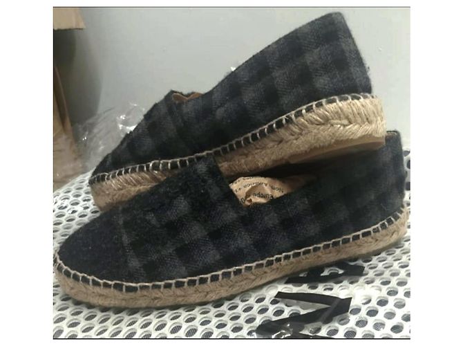 Espadrillas Chanel CC unisex 38 Nero Grigio - vista 11