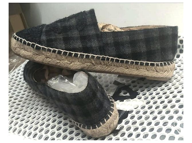 Espadrillas Chanel CC unisex 38 Nero Grigio - vista 12