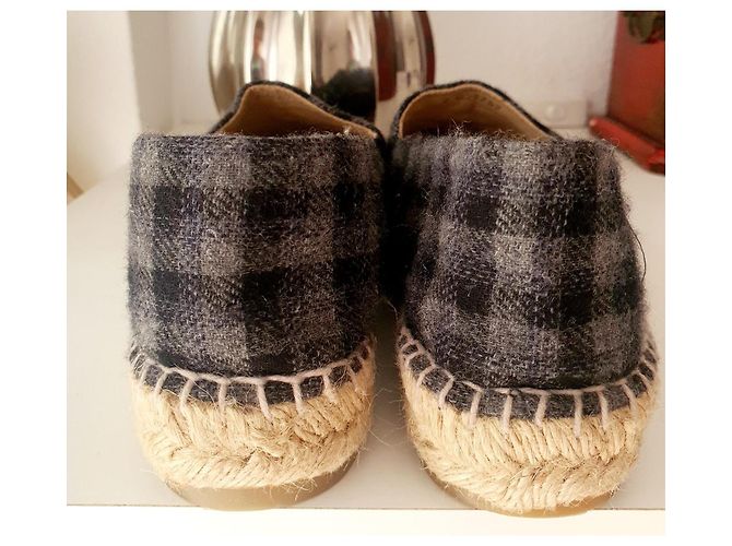 Espadrillas Chanel CC unisex 38 Nero Grigio - vista 5