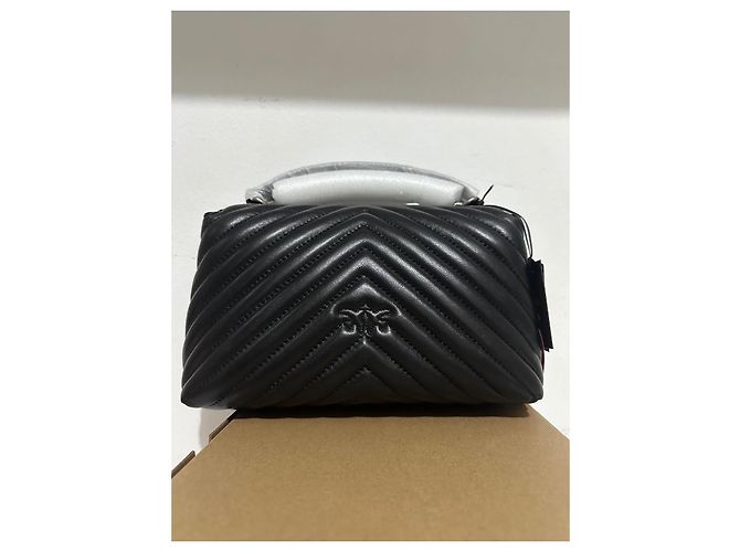 Pinko Love Lady Puff Mini Nero Argento - vista 11