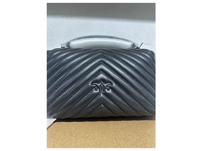 Pinko Love Lady Puff Mini Nero Argento - vista 12