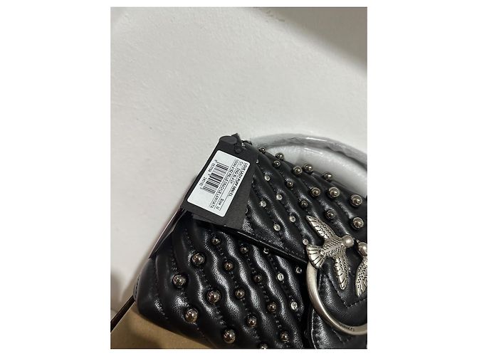 Pinko Love Lady Puff Mini Nero Argento - vista 13