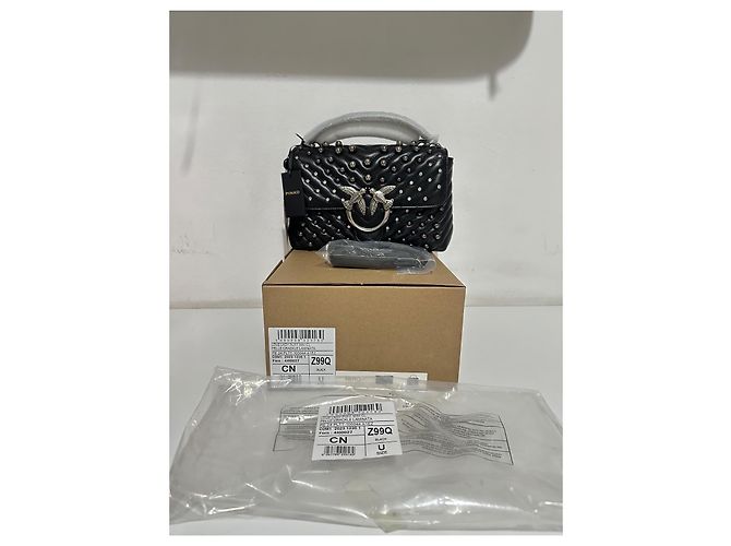 Pinko Love Lady Puff Mini Nero Argento - vista 14