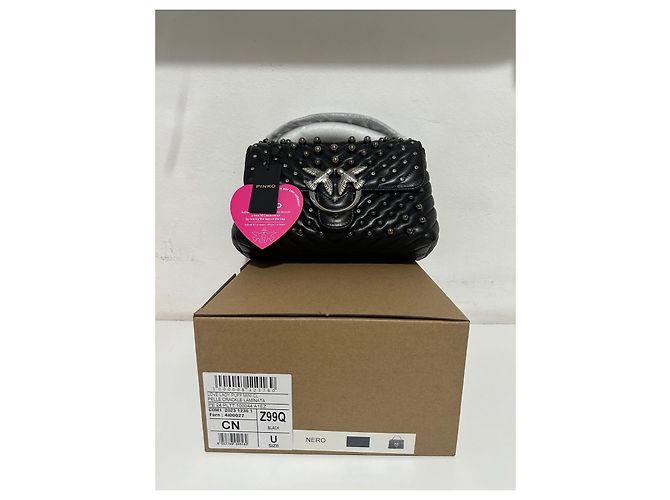 Pinko Love Lady Puff Mini Nero Argento - vista 2