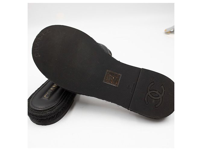 Sandali Chanel in pelle nera Nero - vista 6