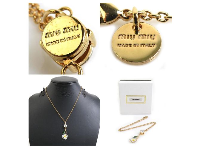 Collana Miu Miu in oro e multicolore - vista 5