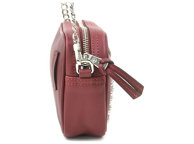 Borsa a spalla in pelle rosso scuro Longchamp Bordò - vista 2