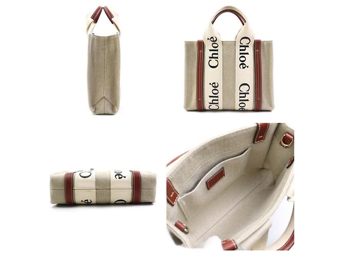 Chloé WOODY Piccola Borsa Marrone Beige - vista 2