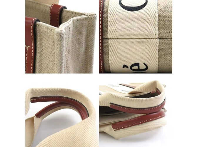 Chloé WOODY Piccola Borsa Marrone Beige - vista 4