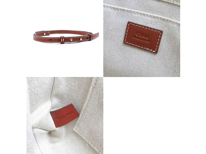 Chloé WOODY Piccola Borsa Marrone Beige - vista 5