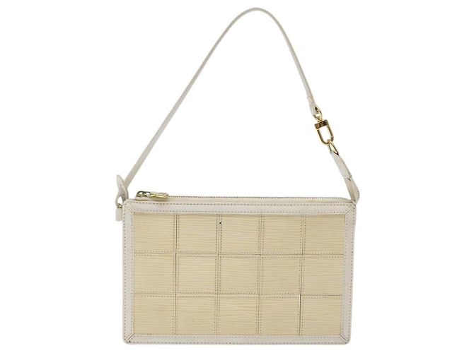 LOUIS VUITTON Epi Stretch Delmonico Pouch Crema M54603 LV Auth EC848 Crudo - vista 13