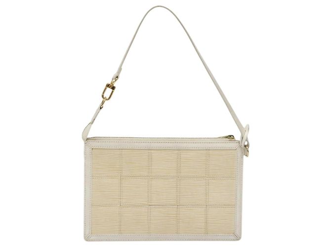 LOUIS VUITTON Epi Stretch Delmonico Pouch Crema M54603 LV Auth EC848 Crudo - vista 2