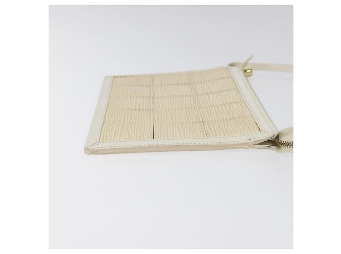 LOUIS VUITTON Epi Stretch Delmonico Pouch Crema M54603 LV Auth EC848 Crudo - vista 3