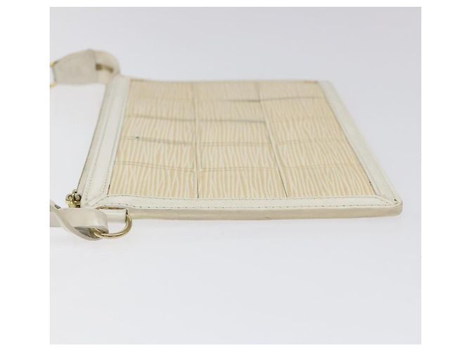 LOUIS VUITTON Epi Stretch Delmonico Pouch Crema M54603 LV Auth EC848 Crudo - vista 4