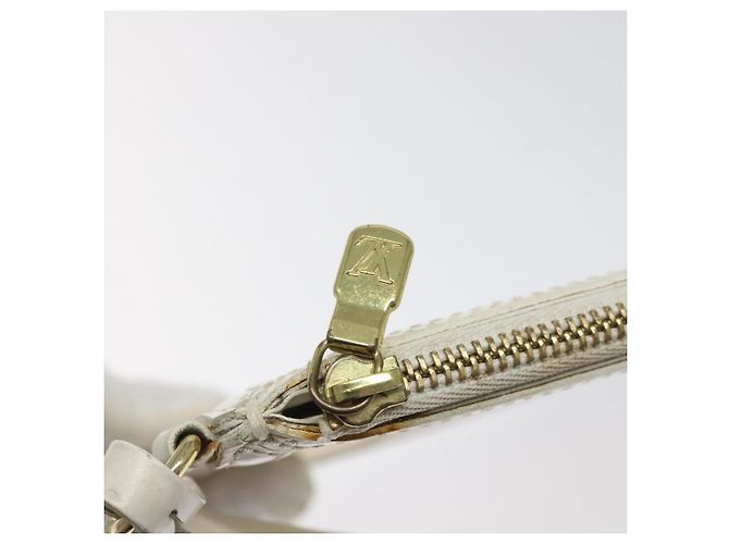 LOUIS VUITTON Epi Stretch Delmonico Pouch Crema M54603 LV Auth EC848 Crudo - vista 9
