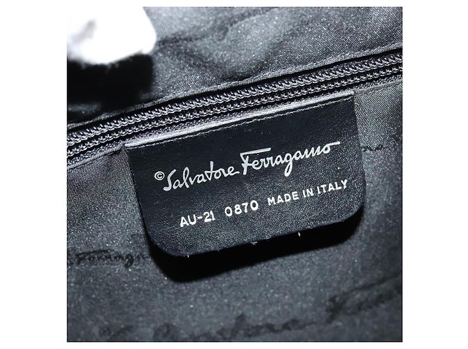 Borsa a spalla Salvatore Ferragamo in tela marrone Auth bs23964 - vista 12