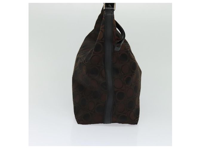 Borsa a spalla Salvatore Ferragamo in tela marrone Auth bs23964 - vista 3