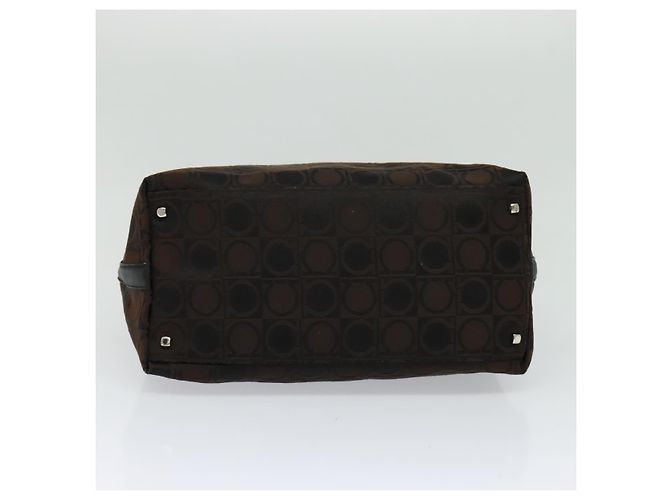 Borsa a spalla Salvatore Ferragamo in tela marrone Auth bs23964 - vista 5