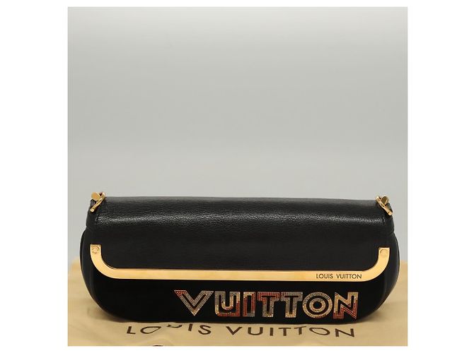 LOUIS VUITTON Borsa a Spalla Avant Garde in Pelle Scamosciata Nera M97093 LV Auth BA550S Nero - vista 12