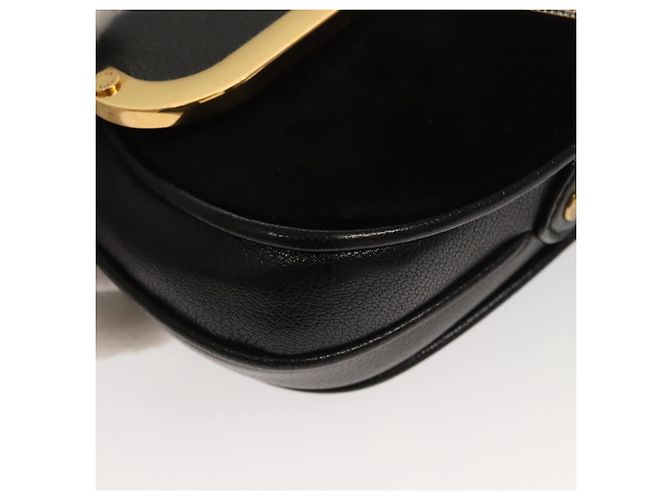 LOUIS VUITTON Borsa a Spalla Avant Garde in Pelle Scamosciata Nera M97093 LV Auth BA550S Nero - vista 15