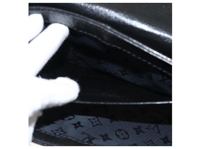 LOUIS VUITTON Borsa a Spalla Avant Garde in Pelle Scamosciata Nera M97093 LV Auth BA550S Nero - vista 26
