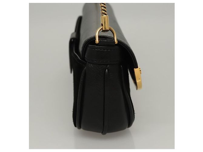 LOUIS VUITTON Borsa a Spalla Avant Garde in Pelle Scamosciata Nera M97093 LV Auth BA550S Nero - vista 4