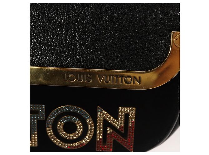 LOUIS VUITTON Borsa a Spalla Avant Garde in Pelle Scamosciata Nera M97093 LV Auth BA550S Nero - vista 8