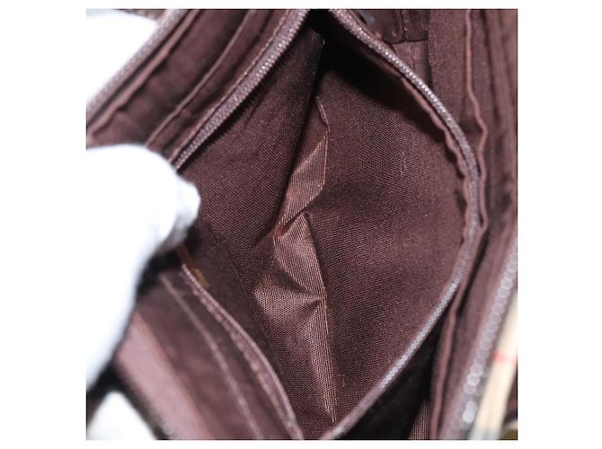 Bolsa de mão em canvas bege com estampa Nova Check da BURBERRY Auth sw226 - vista 20
