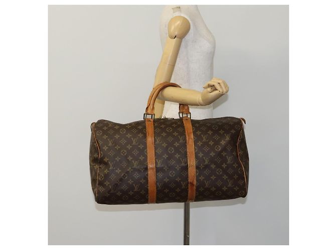 LOUIS VUITTON Monogram Keepall 50 Borsa Boston M41426 LV Auth MY083 Monogramma - vista 21