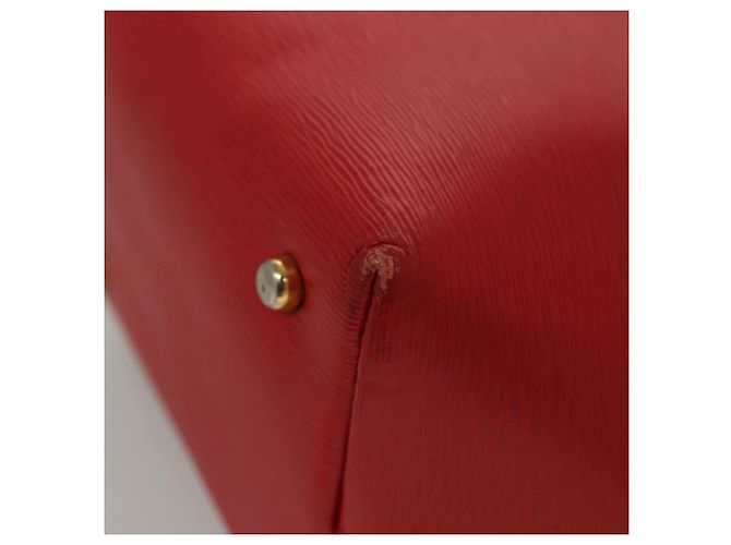Chloé Borsa a spalla in pelle rossa e oro Chloe Chain Auth EC882 Rosso D'oro - vista 14