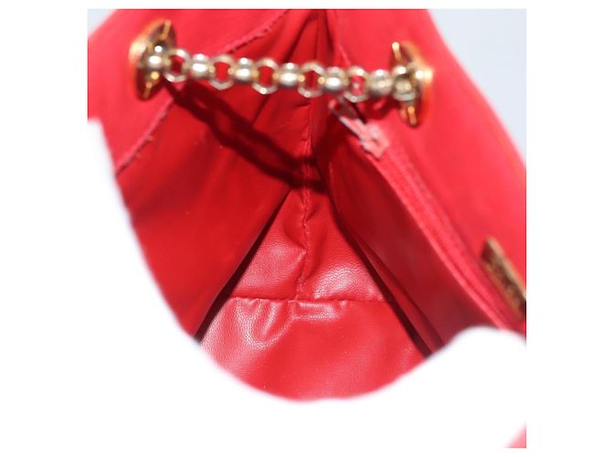 Chloé Borsa a spalla in pelle rossa e oro Chloe Chain Auth EC882 Rosso D'oro - vista 19