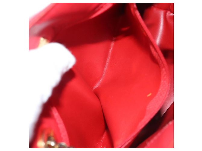 Chloé Borsa a spalla in pelle rossa e oro Chloe Chain Auth EC882 Rosso D'oro - vista 21