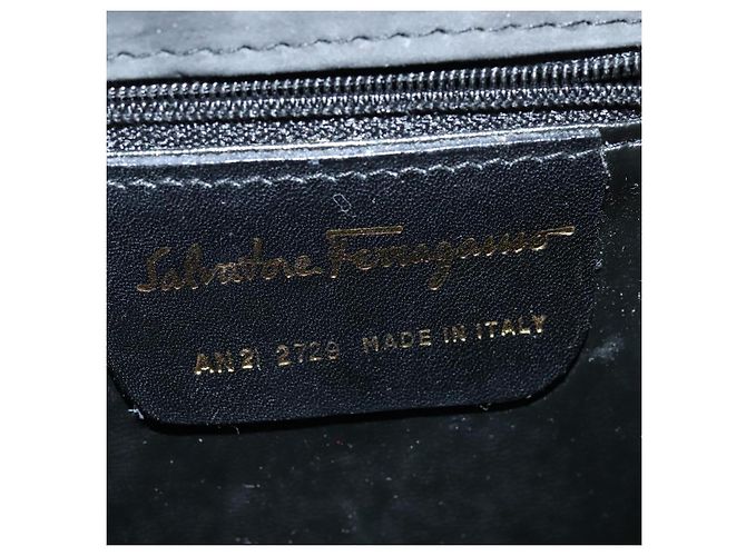 Borsa a Spalla Salvatore Ferragamo in Camoscio Grigio Auth BA862 Marrone - vista 11