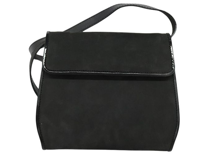 Borsa a Spalla Salvatore Ferragamo in Camoscio Grigio Auth BA862 Marrone - vista 13