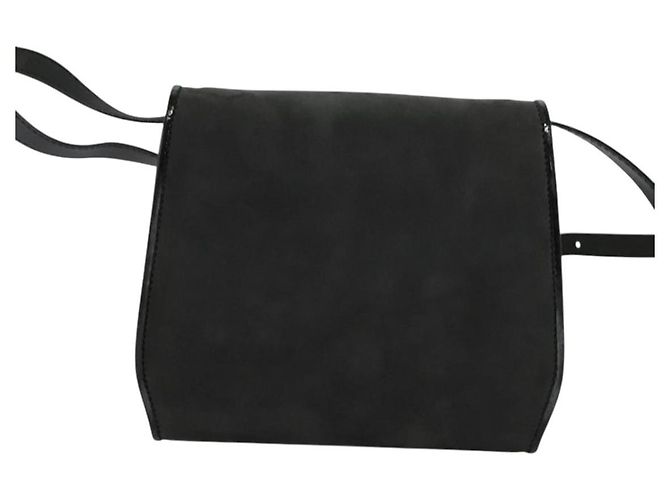 Borsa a Spalla Salvatore Ferragamo in Camoscio Grigio Auth BA862 Marrone - vista 2