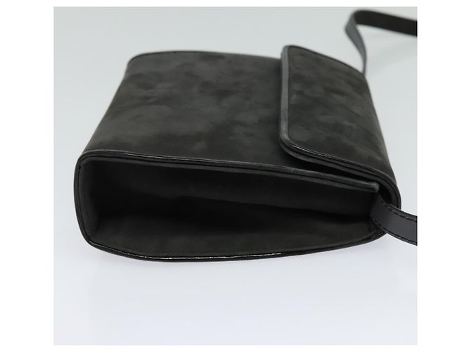 Borsa a Spalla Salvatore Ferragamo in Camoscio Grigio Auth BA862 Marrone - vista 4