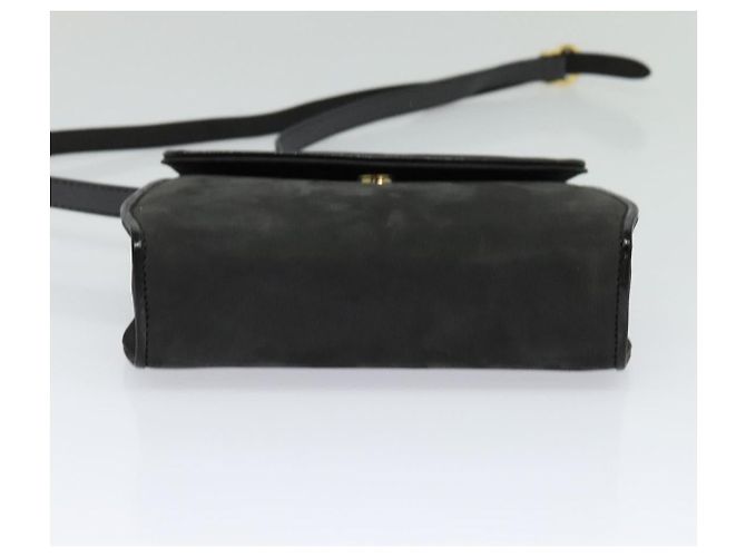 Borsa a Spalla Salvatore Ferragamo in Camoscio Grigio Auth BA862 Marrone - vista 5