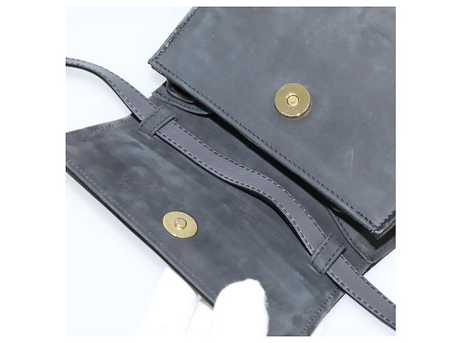 Borsa a Spalla Salvatore Ferragamo in Camoscio Grigio Auth BA862 Marrone - vista 8