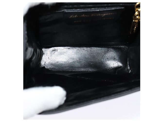 Borsa a Spalla Salvatore Ferragamo in Camoscio Grigio Auth BA862 Marrone - vista 9