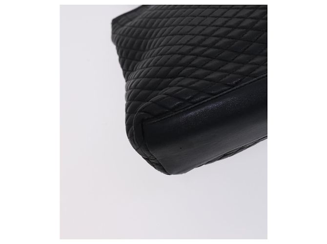 Bolsa de ombro BALLY em couro preto e dourado Auth ti2944 - vista 16