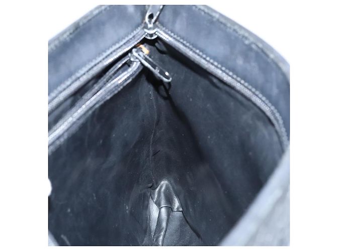 Bolsa de ombro BALLY em couro preto e dourado Auth ti2944 - vista 17